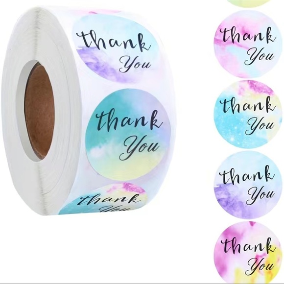 5/$20 thank you stickers 500ct-1‎ inch - Picture 2 of 2
